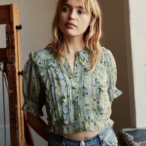 Doe Selma Top Garden Green Small